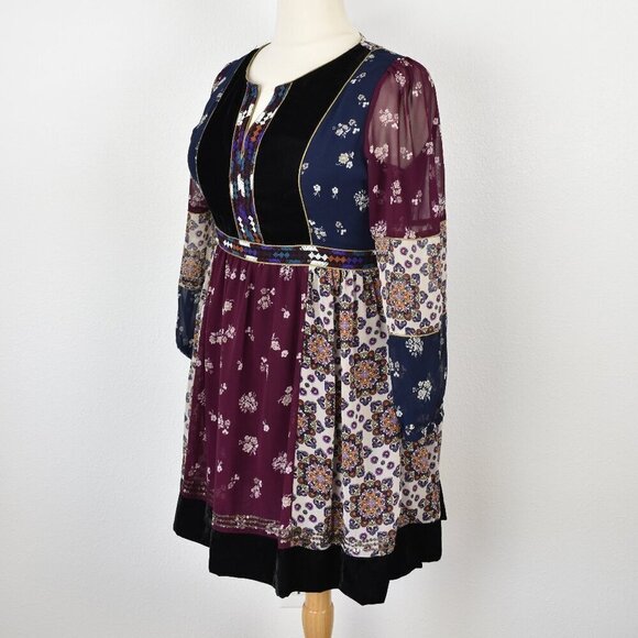 Maeve Quartier Latin Dress Bohemian Patchwork - XL - Picture 4 of 9